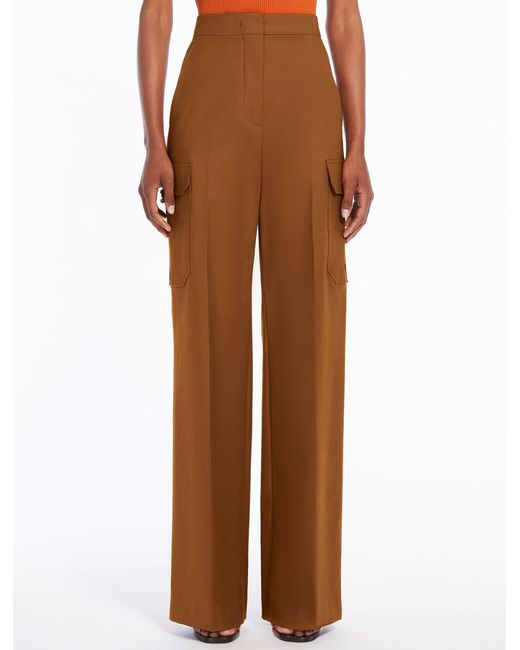 Max Mara Brown Trousers Leather