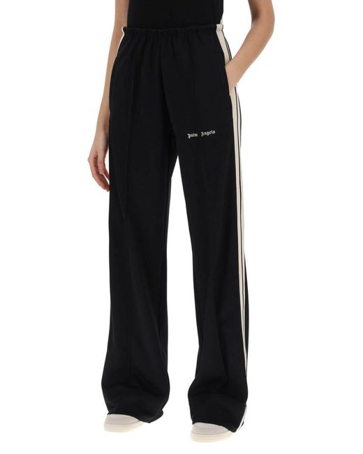 Palm Angels Black Track Pants With Contrast Bands