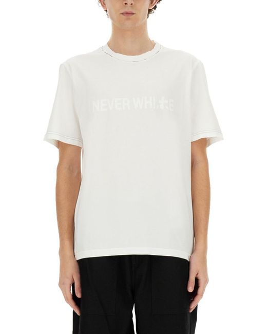 Premiata White "Never" T-Shirt for men