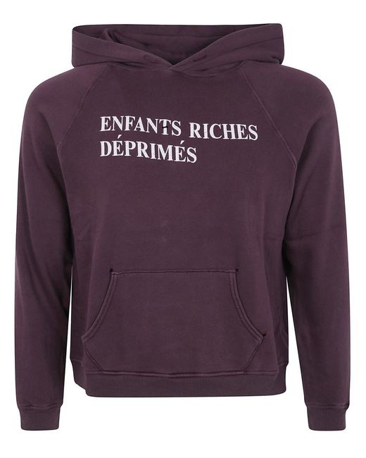 Enfants Riches Deprimes Purple Classic Logo Shrunken Hoodie