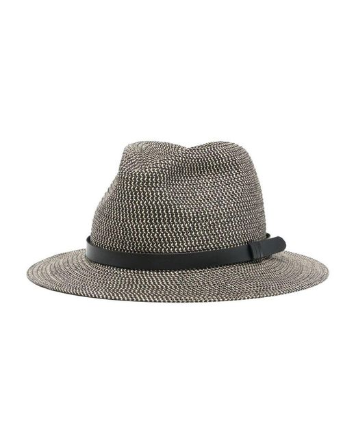 Emporio Armani Brown Fedora Hat
