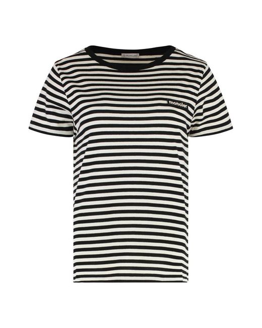 Moncler Black Cotton Crew-Neck T-Shirt