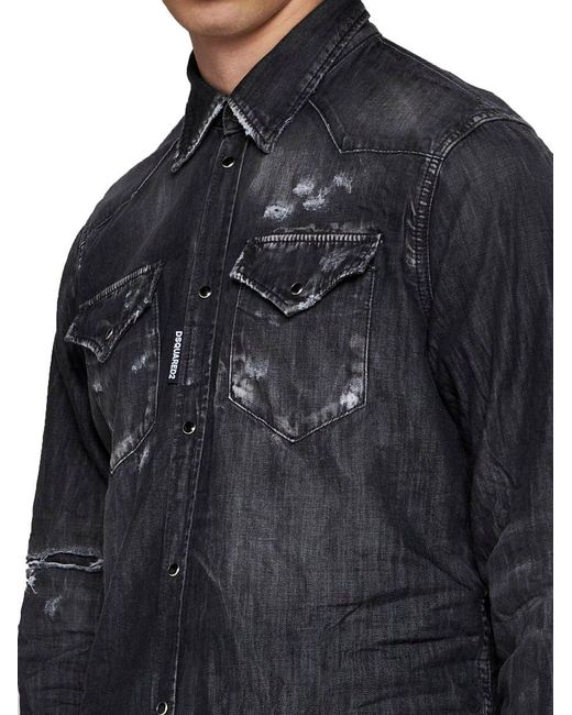 DSquared² Black 'Classic Western' Shirt for men