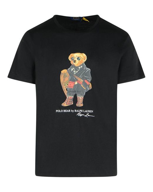 Polo Ralph Lauren Men's Black 'Bear' Cotton T-Shirt