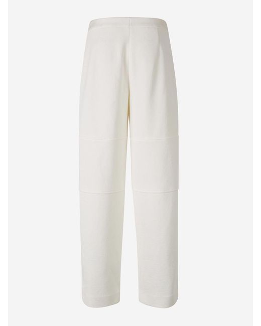 Jil Sander White Wide Viscose Trousers