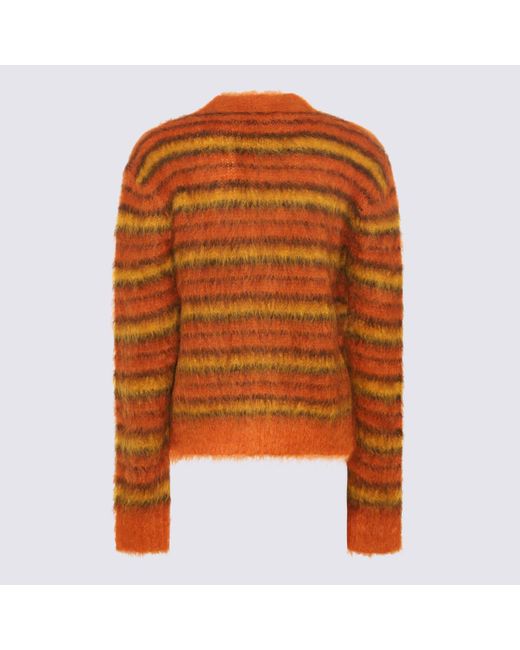 Marni Burnt Orange Mohair Blend Knitwear for men