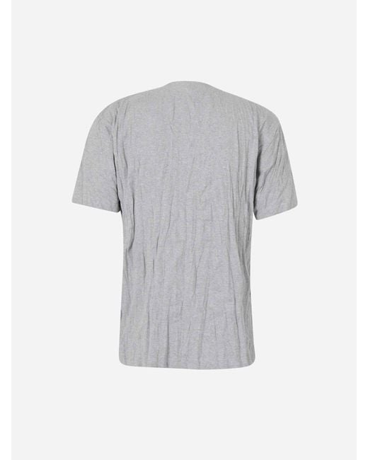 Bottega Veneta White Wrinkled Printed T-Shirt for men