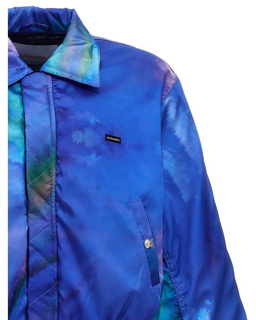 Bluemarble Blue 'Borealis Printed' Bomber Jacket for men