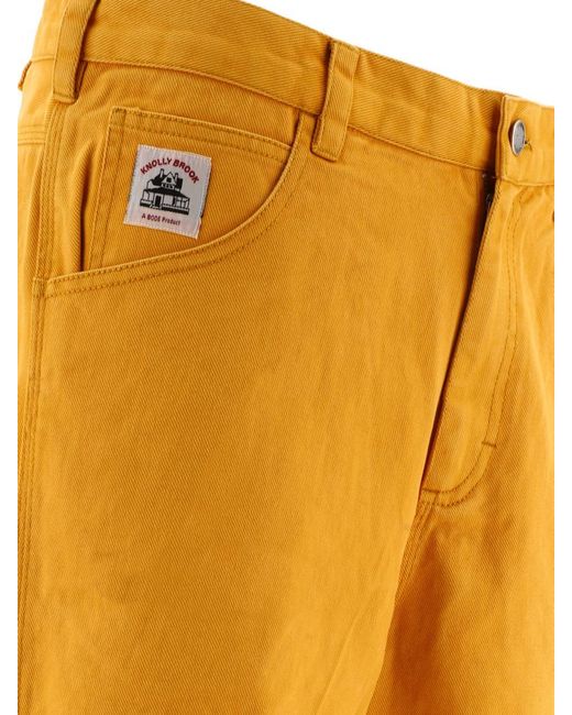 Bode Yellow "Twill Knolly Brook" Trousers for men