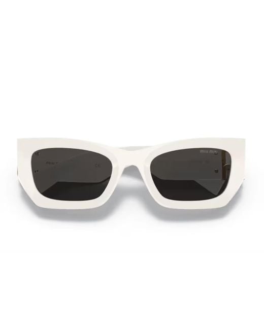 Miu Miu White 0mu 09ws Miu Glimpse Sunglasses