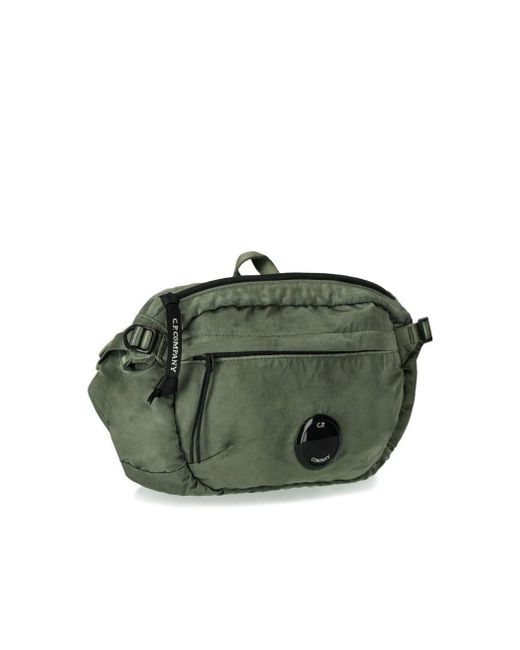 C P Company Green Nylon B Agave Messenger Bag for men
