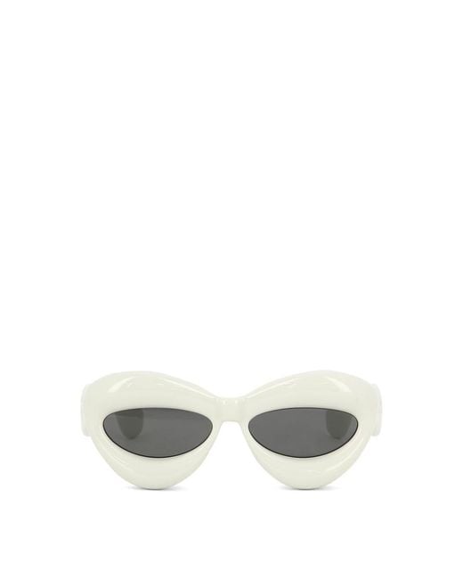 Loewe White Inflated Cateye Sunglasses