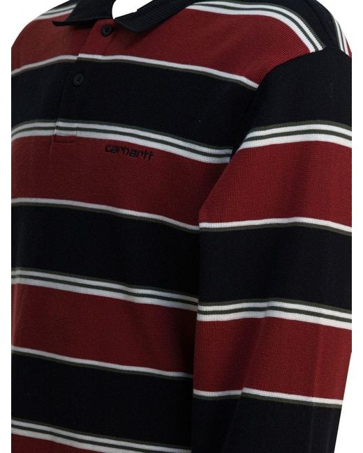 Carhartt Red /S Malone Rugby" Polo Shirt for men