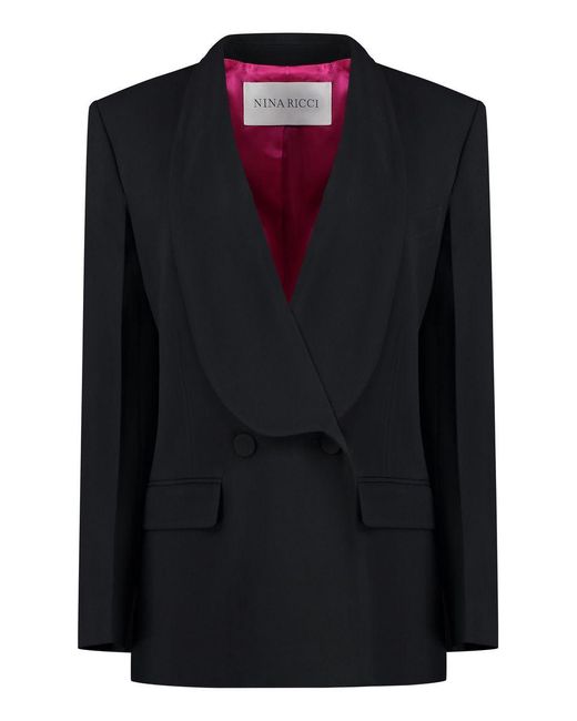 Nina Ricci Black Double-Breasted Jacket