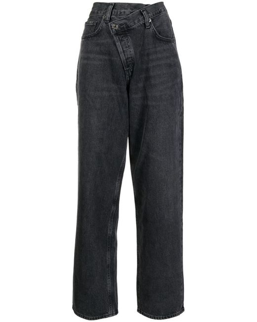Agolde Blue Crossover Straight-leg Jeans