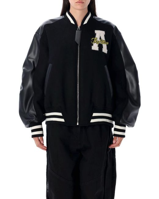 The Attico Black Bomber Jacket