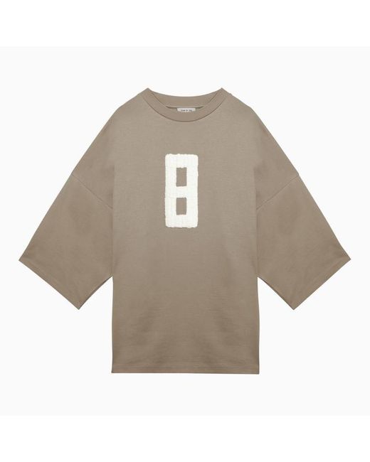 Fear Of God Gray T Shirt With Milan 8 Dune Embroidery for men