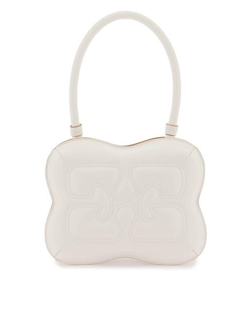 Ganni White Butterfly Handbag