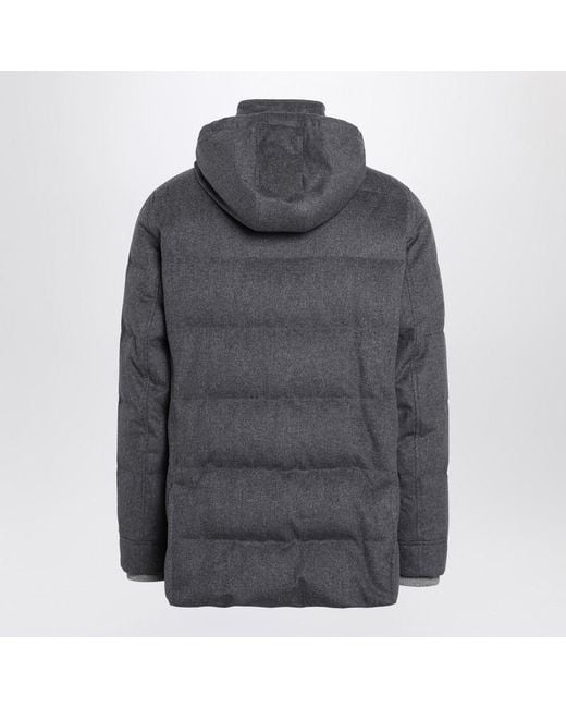 Brunello Cucinelli Gray Flannel Jacket for men