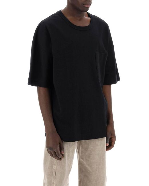 Lemaire Black Boxy T-Shirt for men