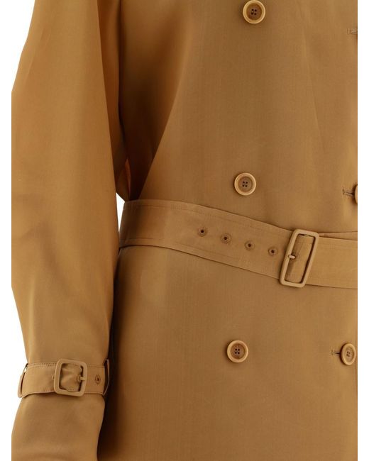 Max Mara Brown "Sacco" Water-Resistant Cotton Safari Jacket