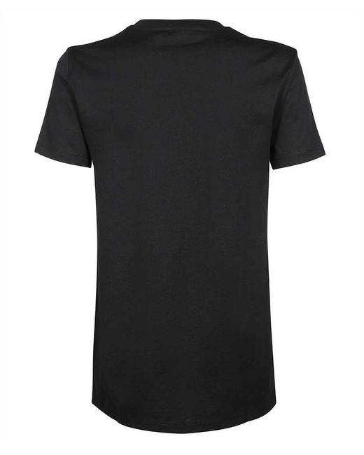 Max Mara Black Agro Cotton Crew-neck T-shirt