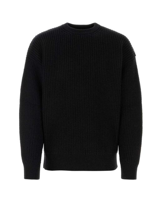 MARINE SERRE Black Wool Blend Sweater for men