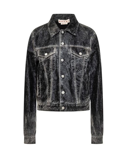 Marni Men's Black Vintage Denim Jacket