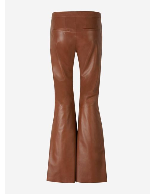 Dorothee Schumacher Brown Flared Leather Pants