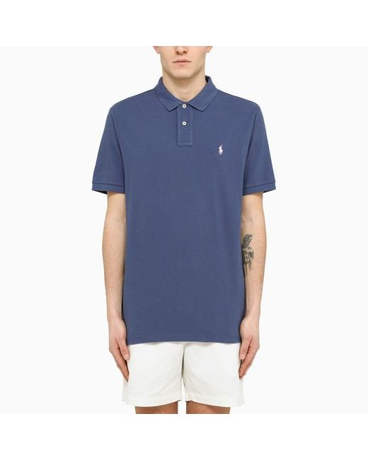 Polo Ralph Lauren Blue Piqué Polo Shirt for Men | Lyst