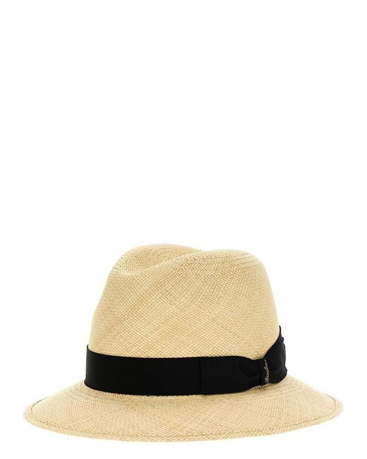 Borsalino Black 'Panama Quinto' Hat