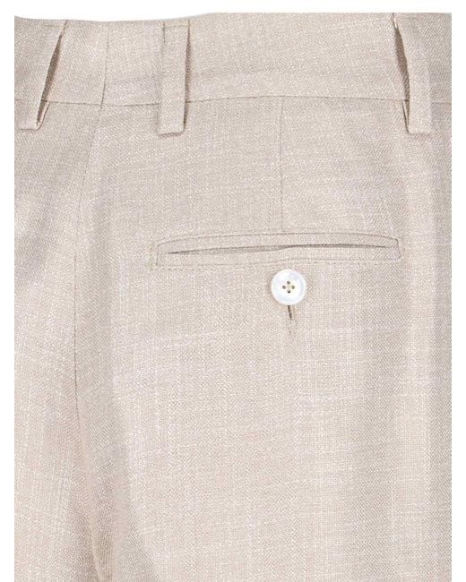 Kiton White Straight Pants