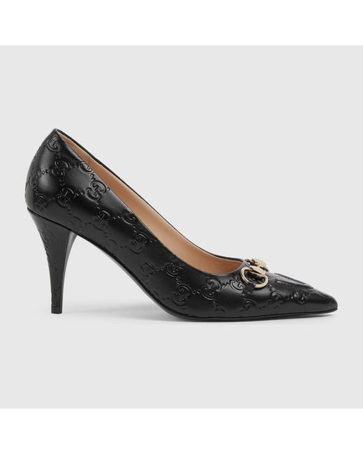 Gucci Black Pump With Horsebit, Size 34 It