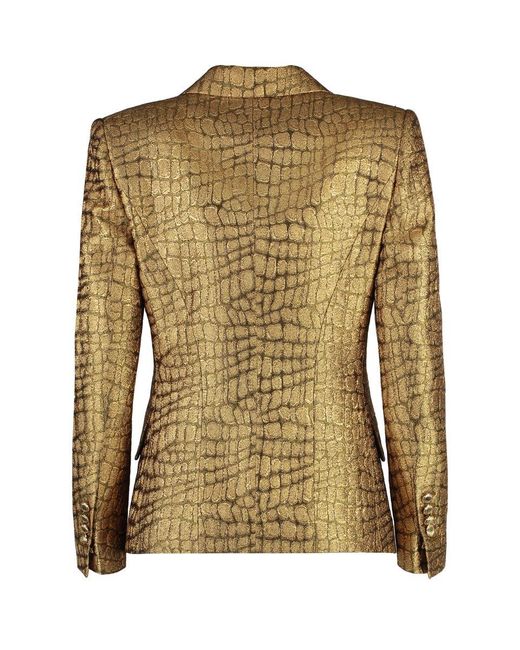 Tom Ford Metallic Wallis Single-breasted One Button Jacket
