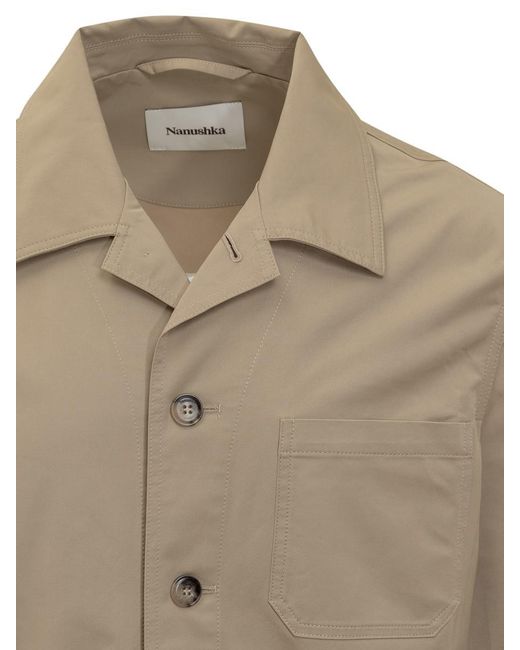 Nanushka Natural Jacket With Collar for men