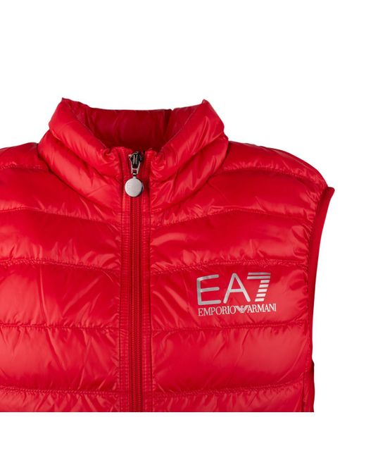 EA7 Red Core Identity Packable Vest for men