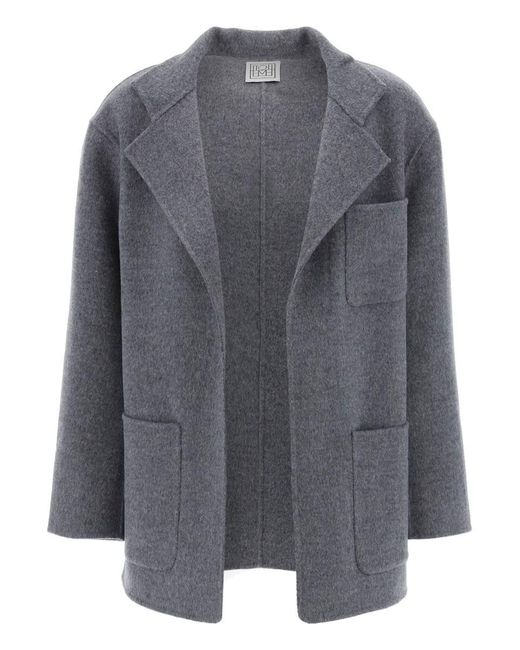 Totême  Gray Toteme Double-faced Wool Jacket
