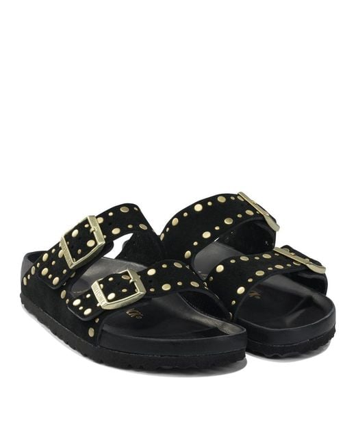 Birkenstock Black "Arizona Rivet Exquisite" Sandals