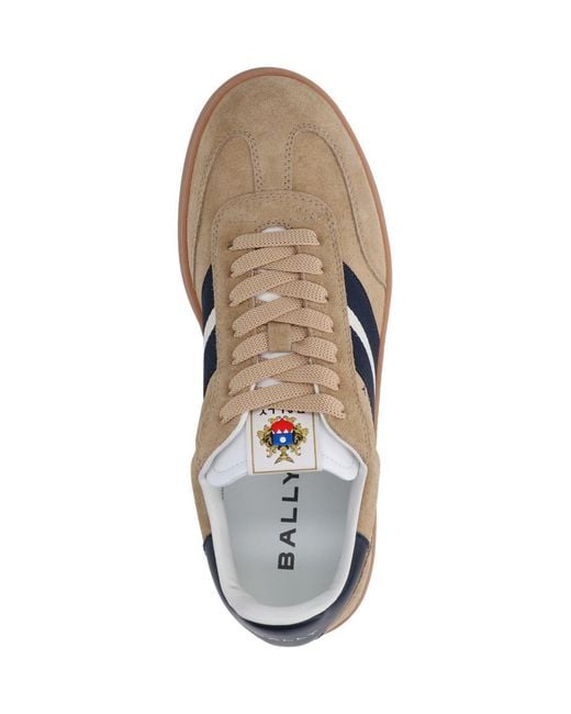 Bally Brown Retro Crest" Sneakers for men