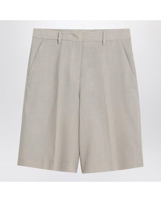 Golden Goose Deluxe Brand Gray Mélange Wool-Blend Bermuda