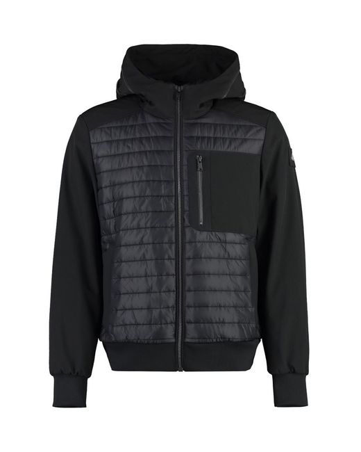 Moose Knuckles Black Techno Fabric Jacket for men