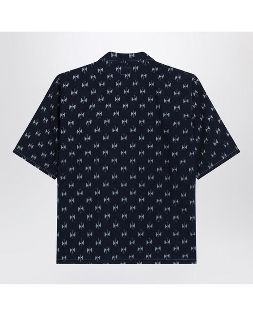 Needles Blue Denim Shirt With Bow Ties for men