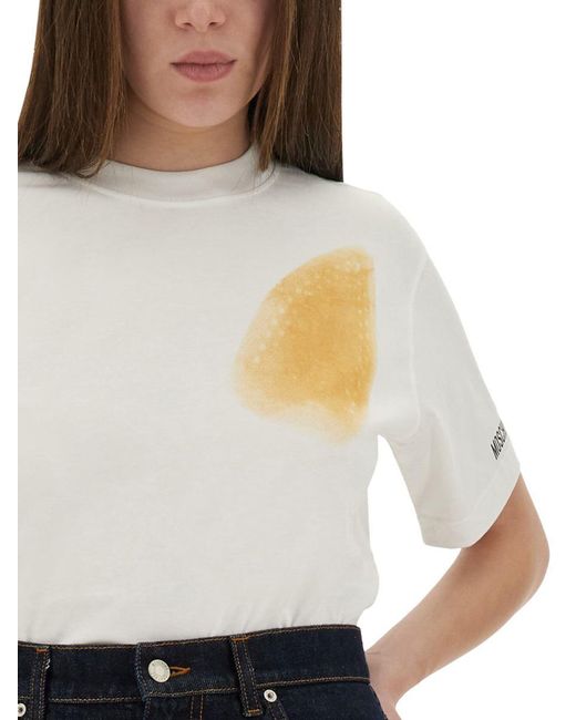 送料関税込 ◆MOSCHINO◆ T-SHIRT WITH PRINT TOO MUCH IRONY! Moschino T-Shirt 