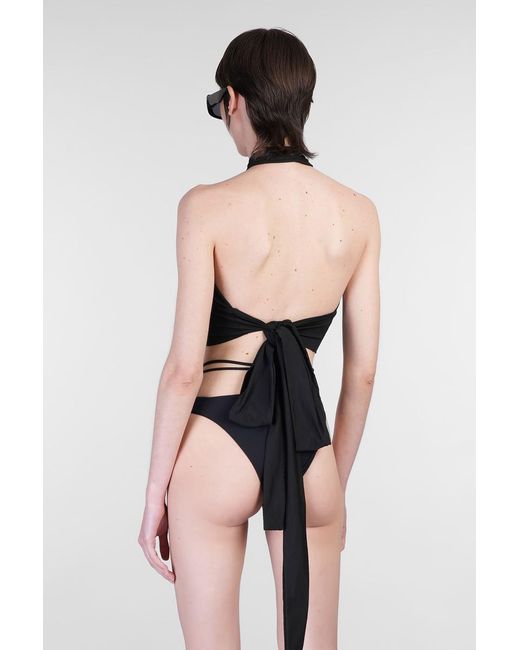 Magda Butrym Black Swim Bra 02 Beachwear