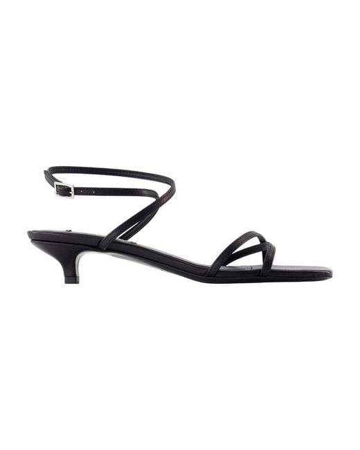 Totême  Black Crossover Sandals