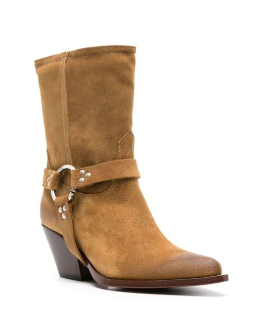 Sonora Boots Brown Suede Texan Boots