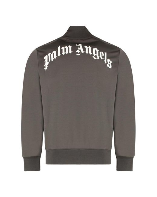 Palm Angels Black Techno Fabric Zipped for men