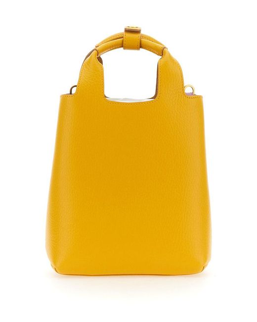 Hogan Yellow "H" Mini Shopping Bag