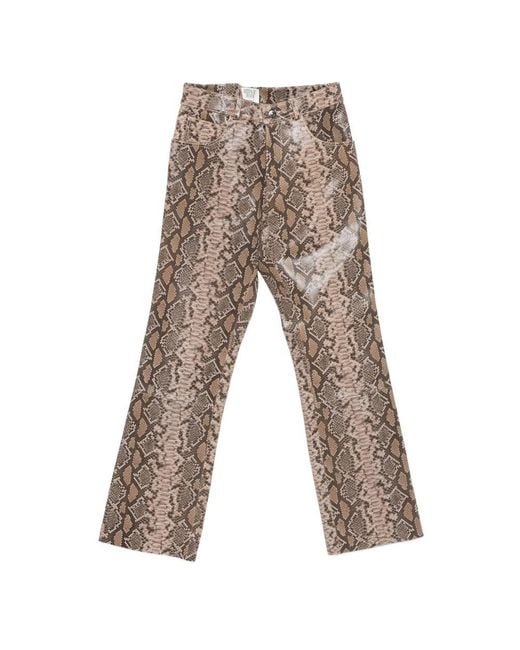 MIDNIGHT RODEO Brown Leather Pants for men