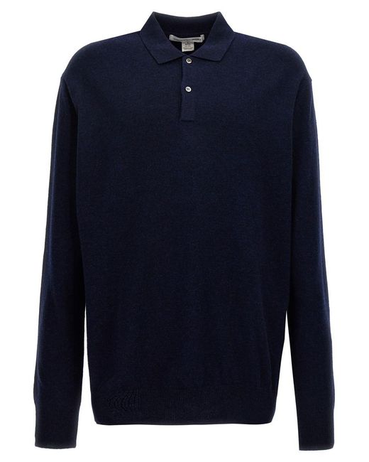 Comme des Garçons Blue Polo Sweater for men